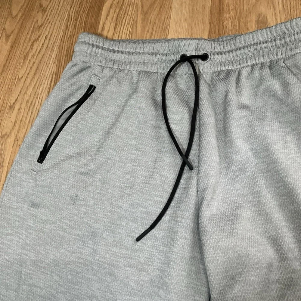 Adidas Light Gray Sweatpants with Black Trim and Logo Size XL Waffle Weave